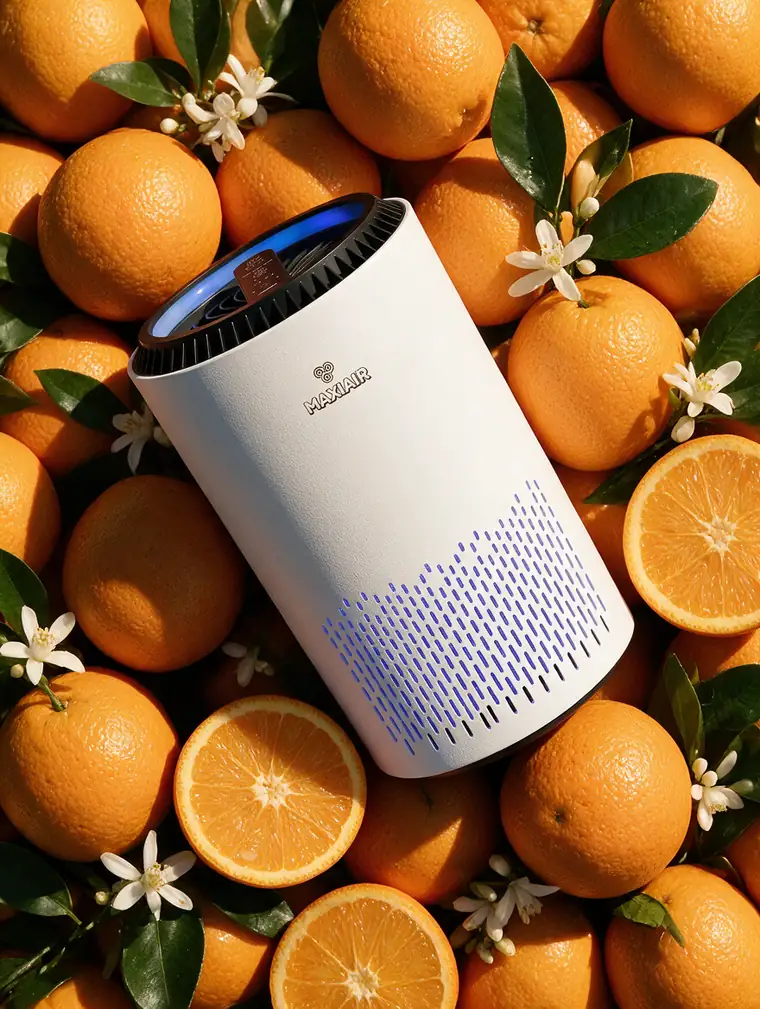 Inspiración de aroma naranja: purificador de aire MAXIAIR MAXI-01.